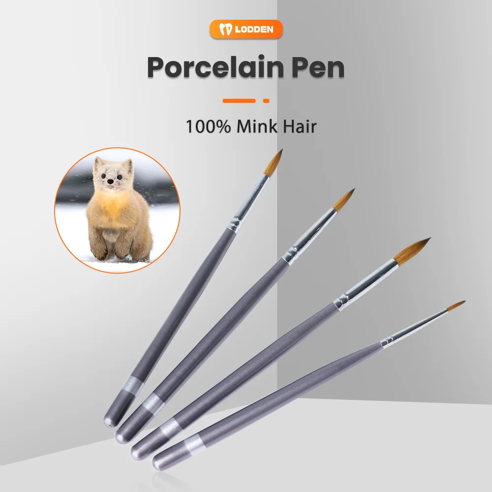 Dental Porcelain Pen 100% Mink Hair Material Resin Brush Dental Shaping Silicone Adhesive Composite Porcelain Teeth Lab Tool