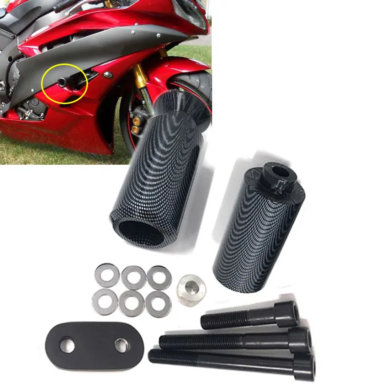 YZF-R6 Motorcycle No Cut Frame Sliders Crash Falling Protection Protector Accessories Fit for Yamaha YZFR6 YZF R6 2006-2007