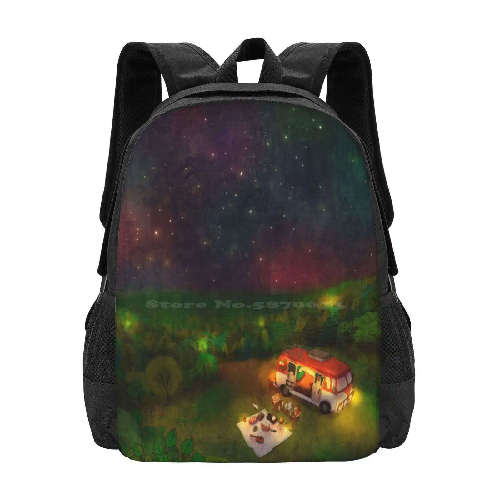 Puuung Illustration No.323 Hot Sale Schoolbag Backpack Fashion Bags Puuung Love Aesthetic Romance Romantic Cozy Happy Moment