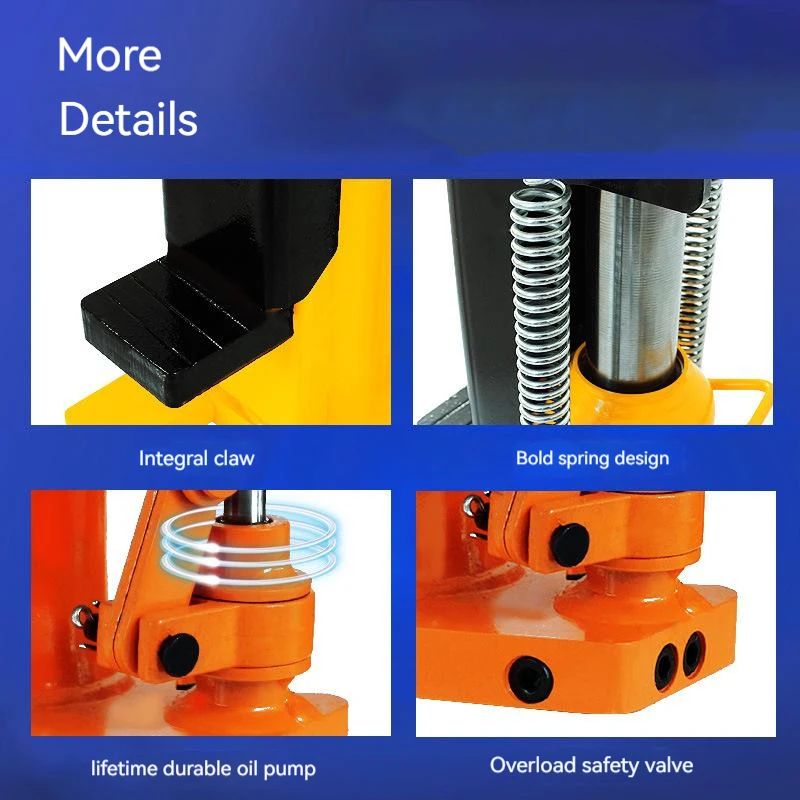 MHC5T Claw Hydraulic Jack Tools Hydraulic Lifting Machine Hydraulic Jack Hook Jack Bold Spring No Oil Leakage Top Load 5T 1PC