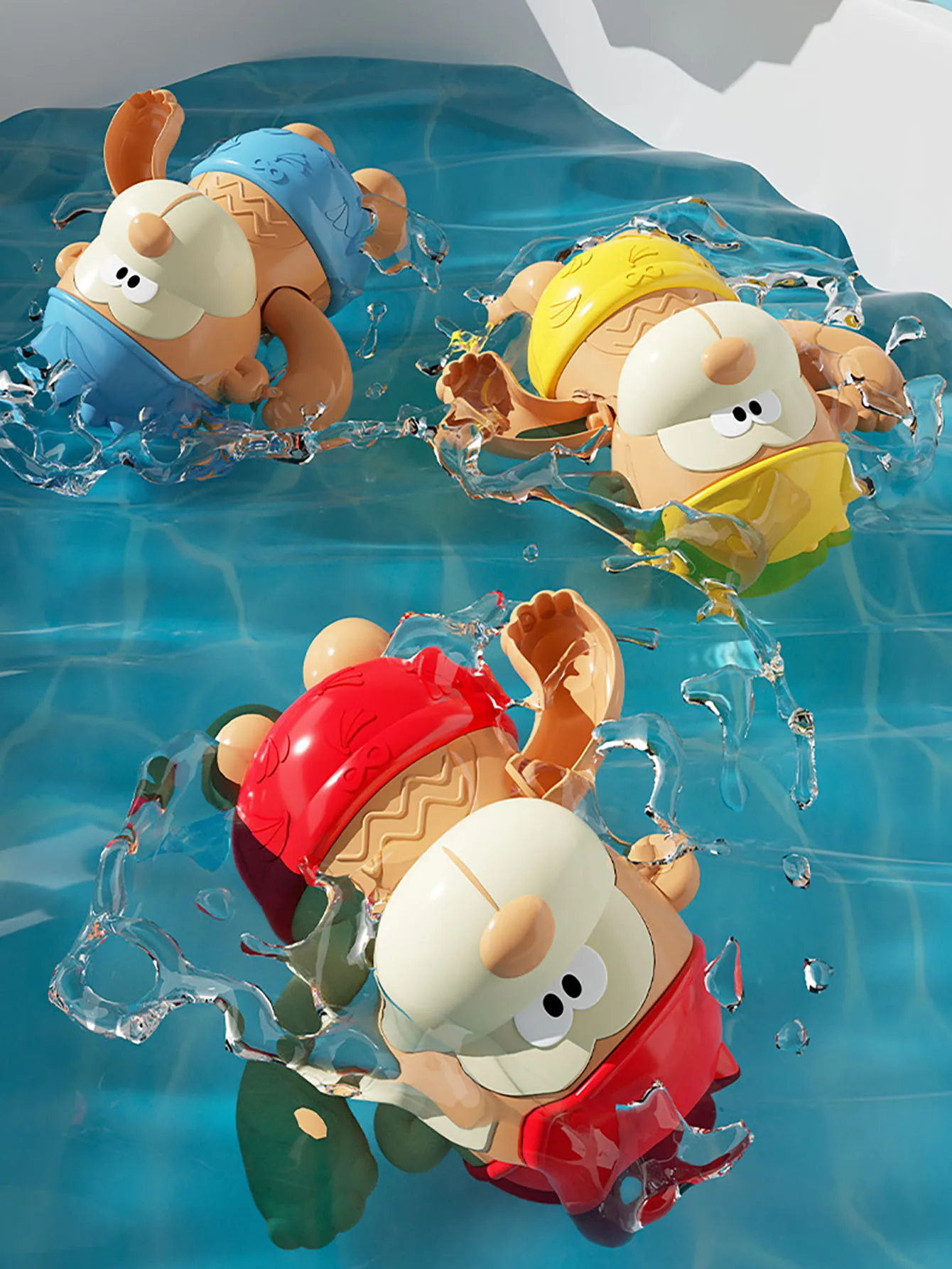 Swim Monkey Jogos aquáticos interativos para piscinas e banheiros, brinquedos bonitos para banheira para crianças, diversão aquática