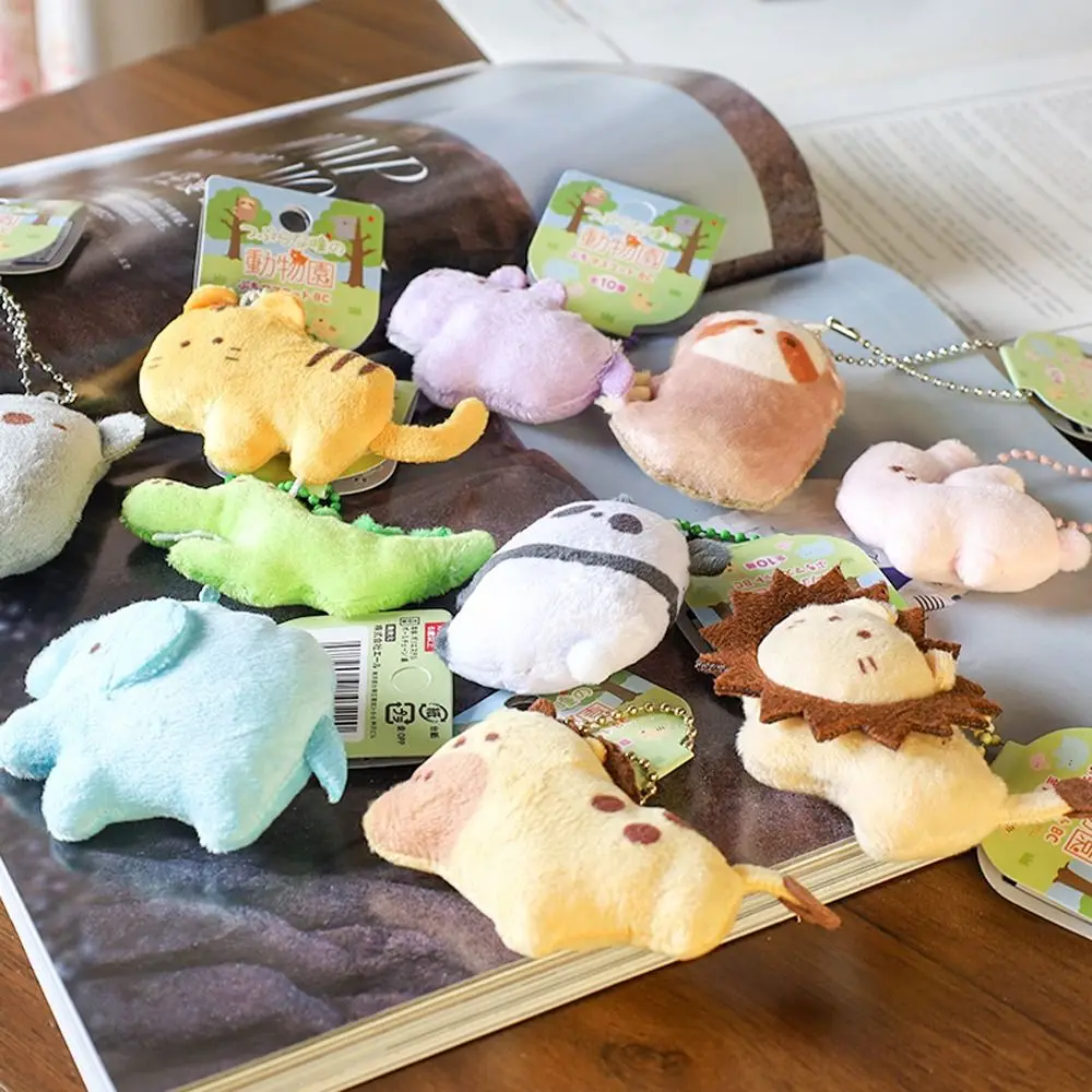 Bellissimo cartone animato Kawaii Panda Tigre Leone Peluche Ragazza Regalo Borsa Ciondolo Portachiavi stile coreano Portachiavi per ragazze Ciondolo zainetto