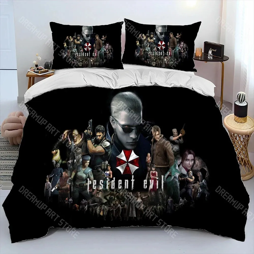 3D Printed R-Resident Game Evil Bedding Set for Boys Girls Duvet Cover Pillowcase Twin Queen King Full Single Double Sizes view 6