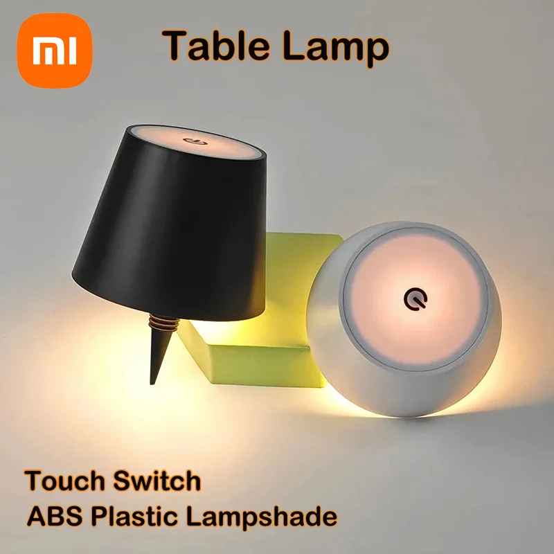 Xiaomi Rechargeable LED Table Lamp Touch Switch 3 Levels Dimmable Desk Lights Bar Dinner Creative Decorative Ambient Lighting