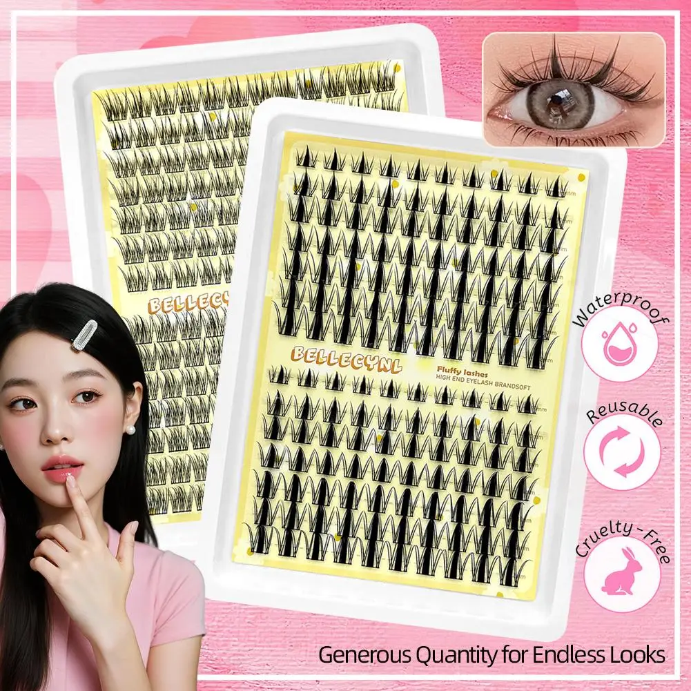 자연스러운 세그먼트 속눈썹을 위한 DIY 피쉬테일 속눈썹 접착제 - 강력한 고정력의 투명 속눈썹 접착제, 빠른 건조 인조 속눈썹 연장 X2I7