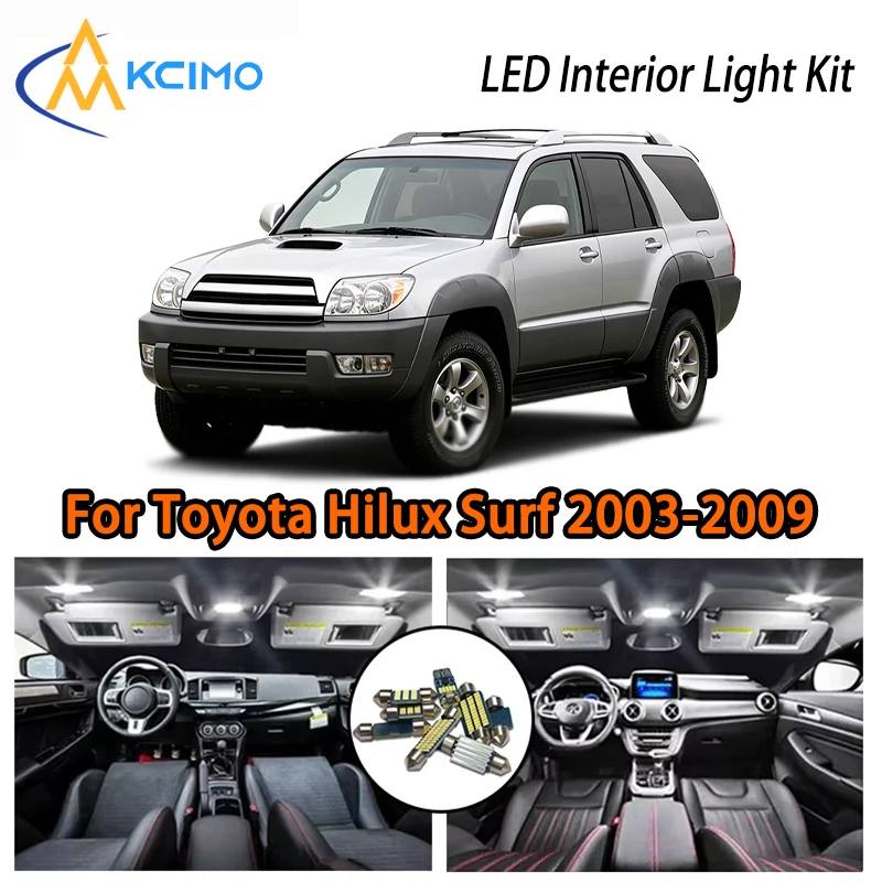 

For Toyota Hilux Surf 2003-2009 LED Interior Lights, Super Bright Two Colors Choice, Easy Install Car Lamp Kit