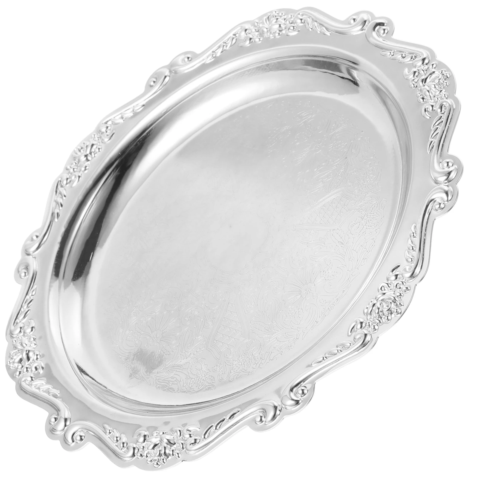 

European Style Alloy Snack Plate Exquisite Craft Decorative Fruit Dish Candy Holder Home Storage for Parties Banquets