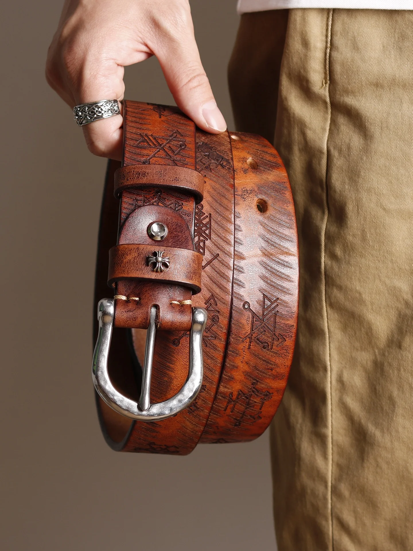 thickened-vegetable-tanned-leather-heavy-duty-american-retro-carved-leather-casual-belt-stainless-steel-buckle-genuine-leathe