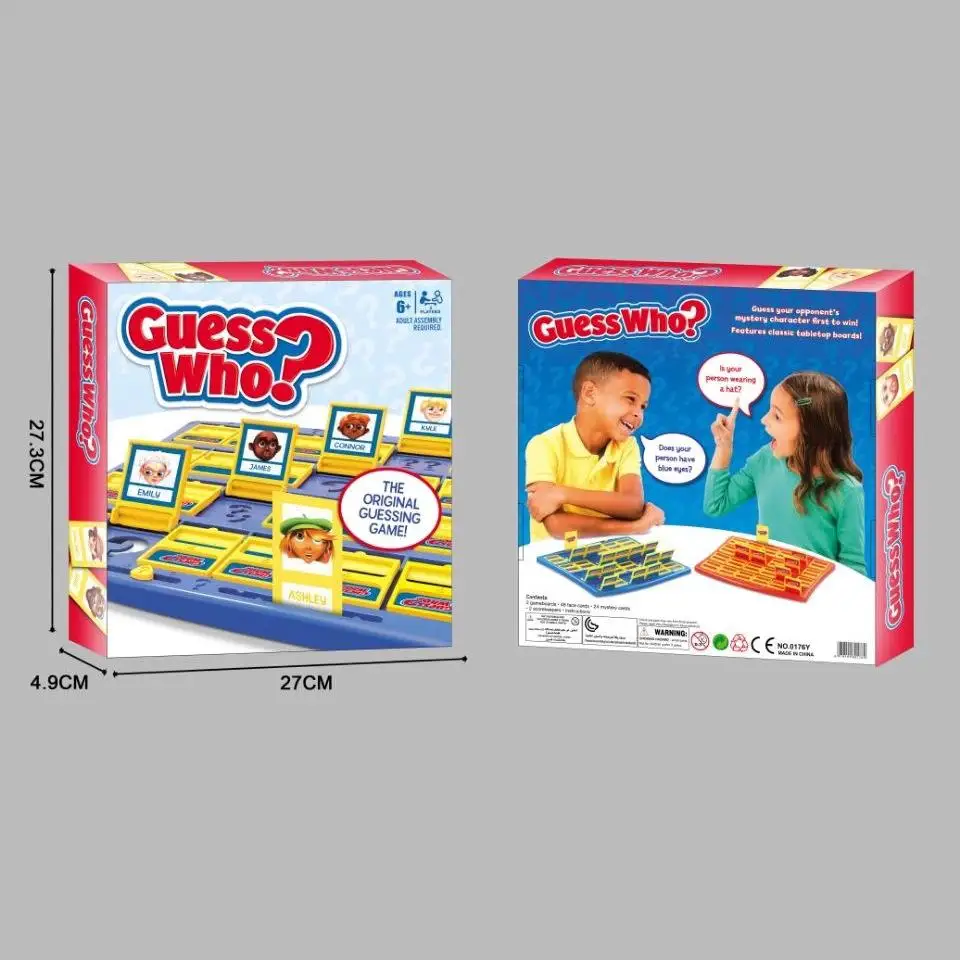 parent-child-tabletop-card-game-english-learning-who's-who-children's-educational-game-no-brand-registered-trademark