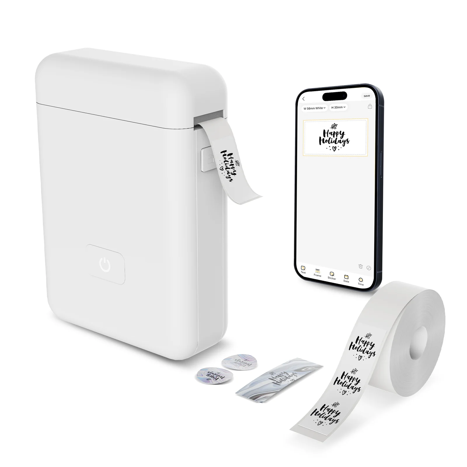 Label Maker Machine with Tape Portable Printer Mini Thermal Printers Self-adhesive Sticker for School Home Office Organization