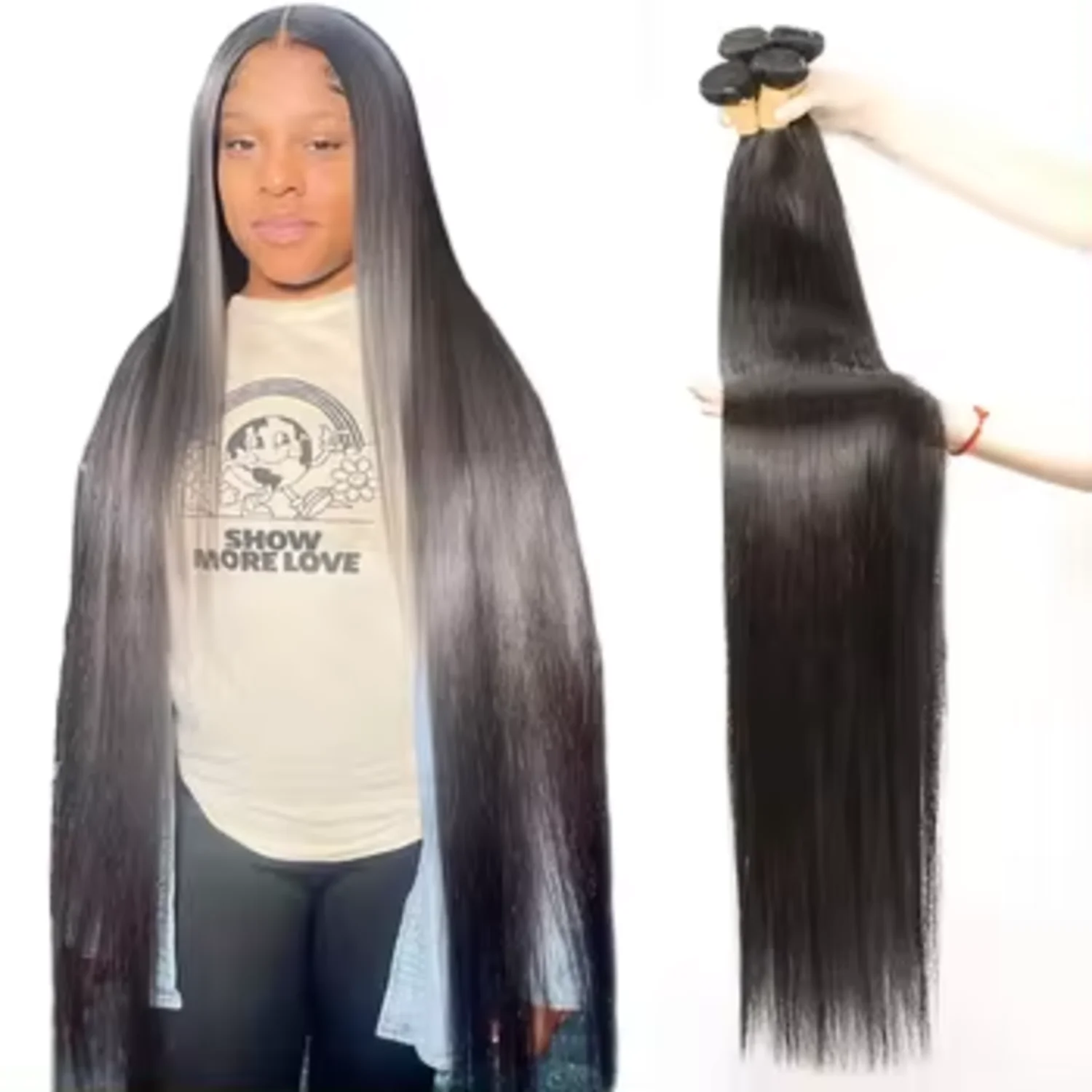 Brazilian Bone Straight Human Hair 3 4 Bundles Raw Virgin Remy Hair Extensions Double Weft Wholesale 30 36 Inch Bundle