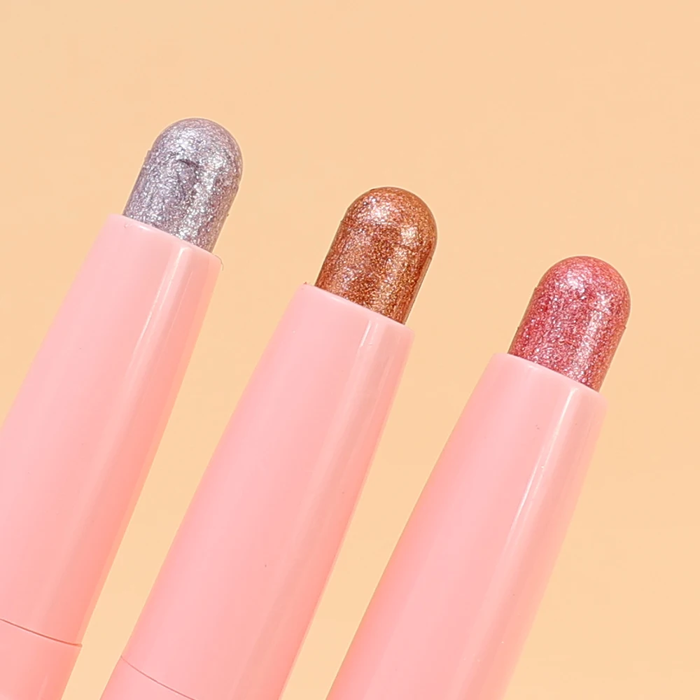 Crayon de fard à barrage diamant, anciers d'eye-liner à paillettes brillantes, stylo de surbrillance nacré, outil de maquillage ver à soie éclaircissant, cosmétiques