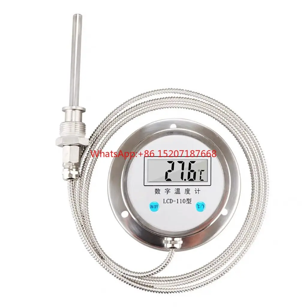 

OEM SUPPORT Full Stainless Steel Bimetal Thermometer Capillary 5M Temperature Gauge