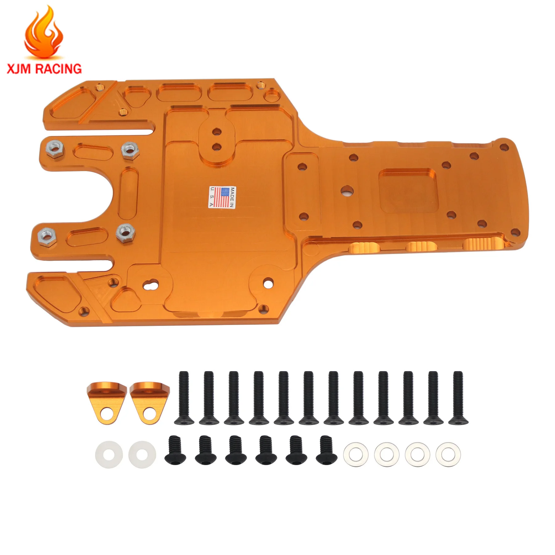 CNC Metal Rear Chassis Plate Kit for 1/5 HPI Rofun Baha King Motor Rovan Baja 5b 5t 5sc Rc Car Racing Toys Parts