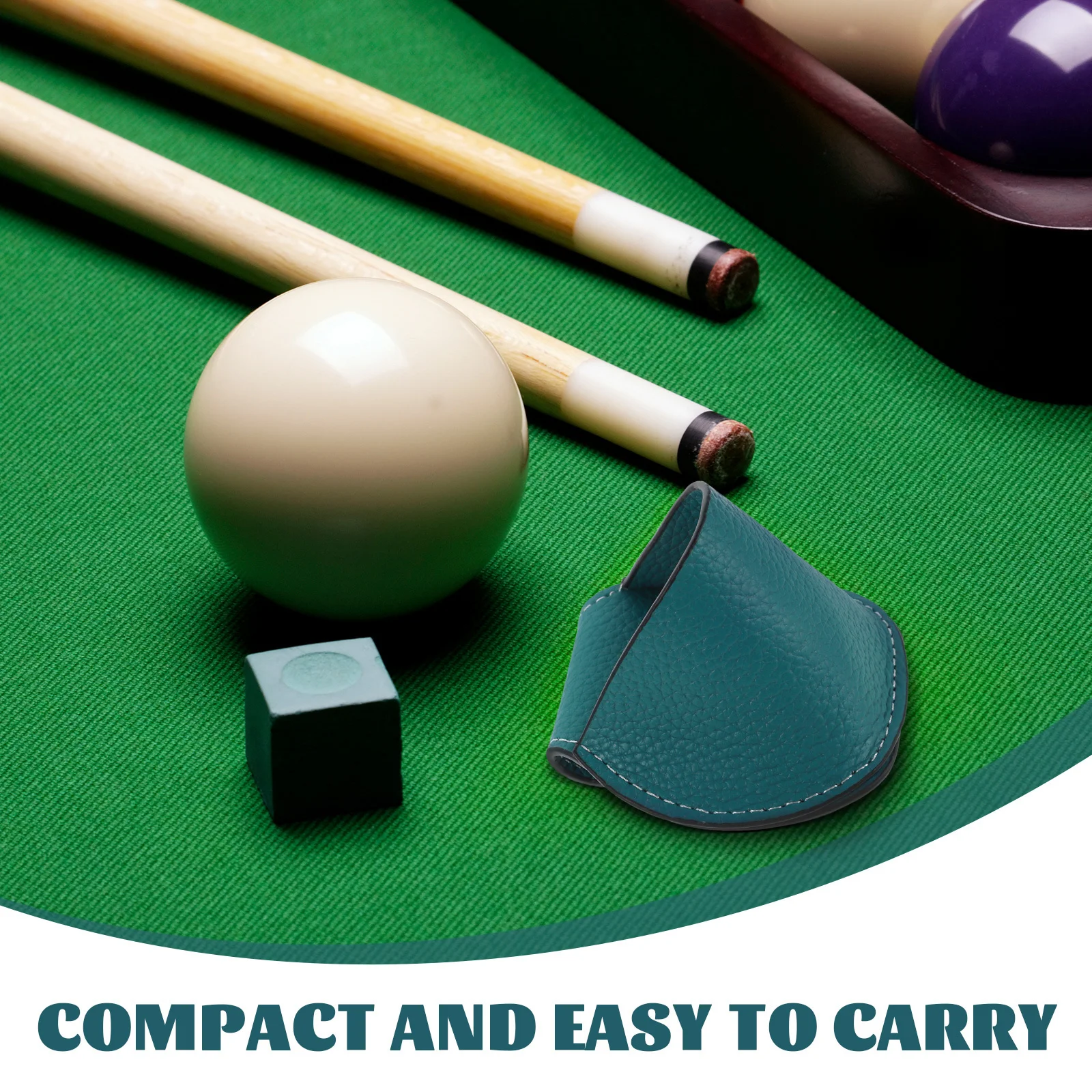 Soporte de tiza para piscina, bolsa compacta para tiza de billar, bolsa de almacenamiento resistente al desgaste para taco, práctica deportiva, torneo, accesorio portátil