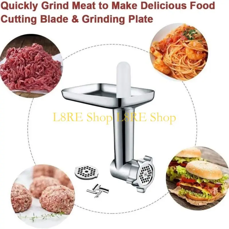 L8RE Multifunctional Processing Attachment Sausage Filling Tubes Grinding Plates Grinder Attachment for Mixers