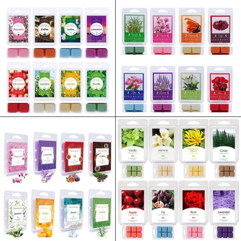 

Y1UB 8Packs of Scented Wax Melts Wax Cubes Wax Cubes for Home Fragrances Colorful Scented Cubes for Home Decorations