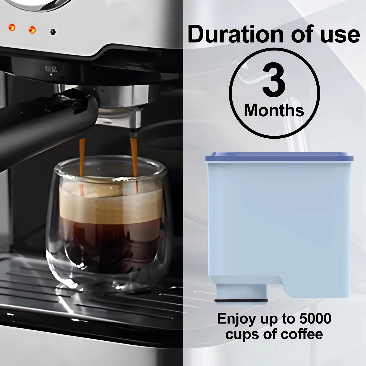 Coffee Machine Filters Compatible with Philips Saeco AquaClean CA6903, Activated Carbon Purification for EP/SM/HD Series