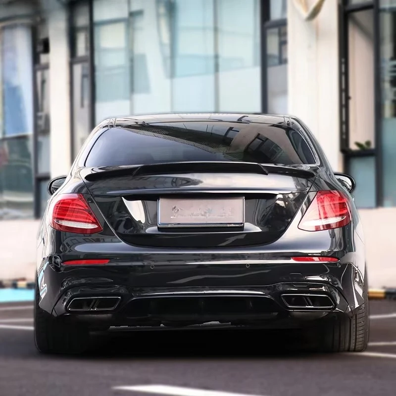 For 2017-2020 E Class W213 Normal Upgrade Wide E63 A-MG Bodykit Bumper Grille Diffuser Exhaust Tip Hood Fender Side Skirt 5