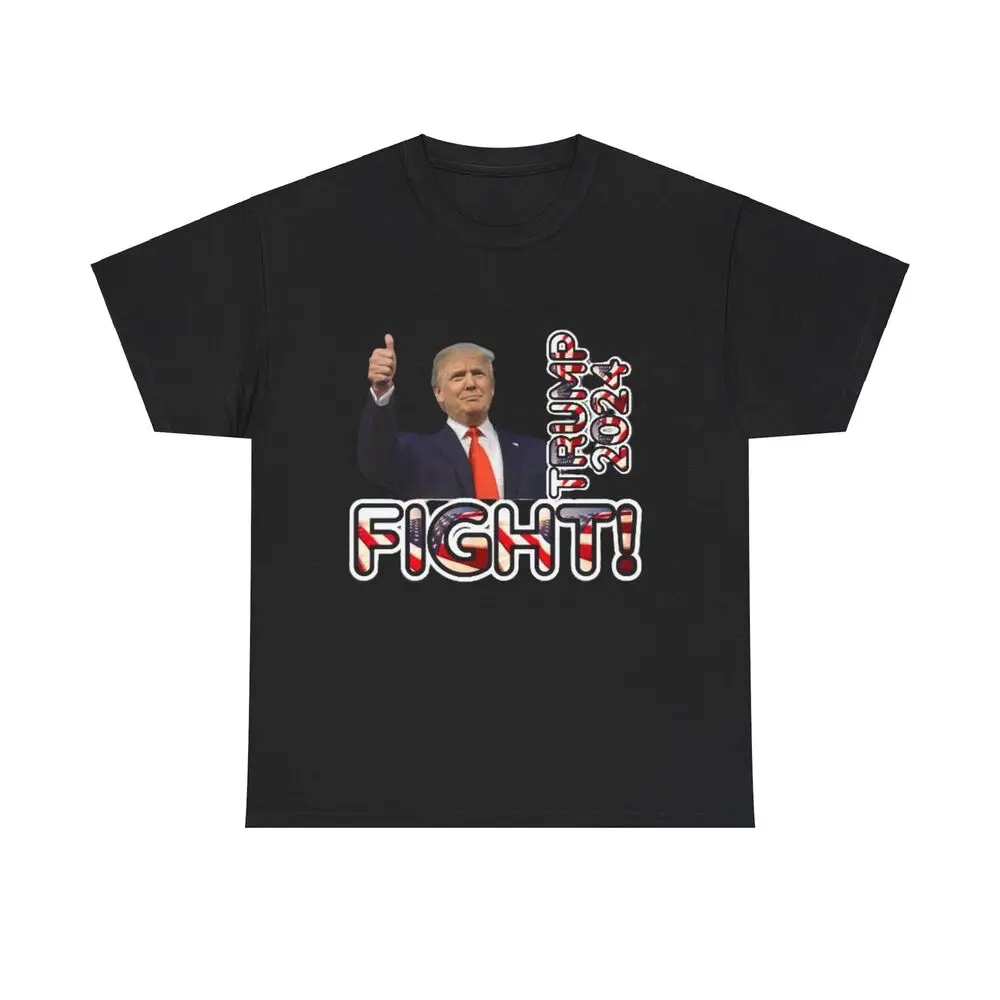 New Donald Trump FIGHT 2024 Rally Shooting Graphic Print T- Shirt S-5XL