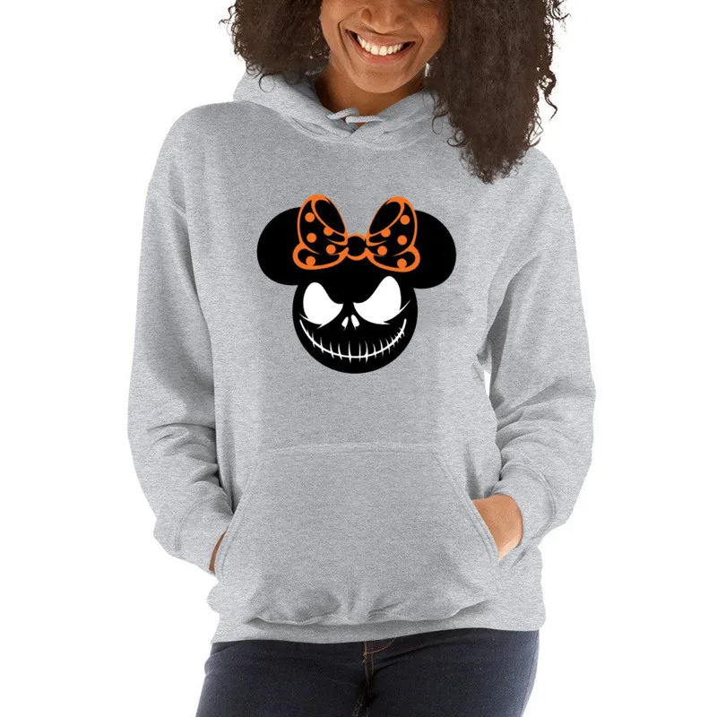 

Minnie Mouse Hoodies Women Sweatshirts Print Halloween Cartoon Hoodie Fashion Harajuku Streetwear Tops Female Autumn Clothing