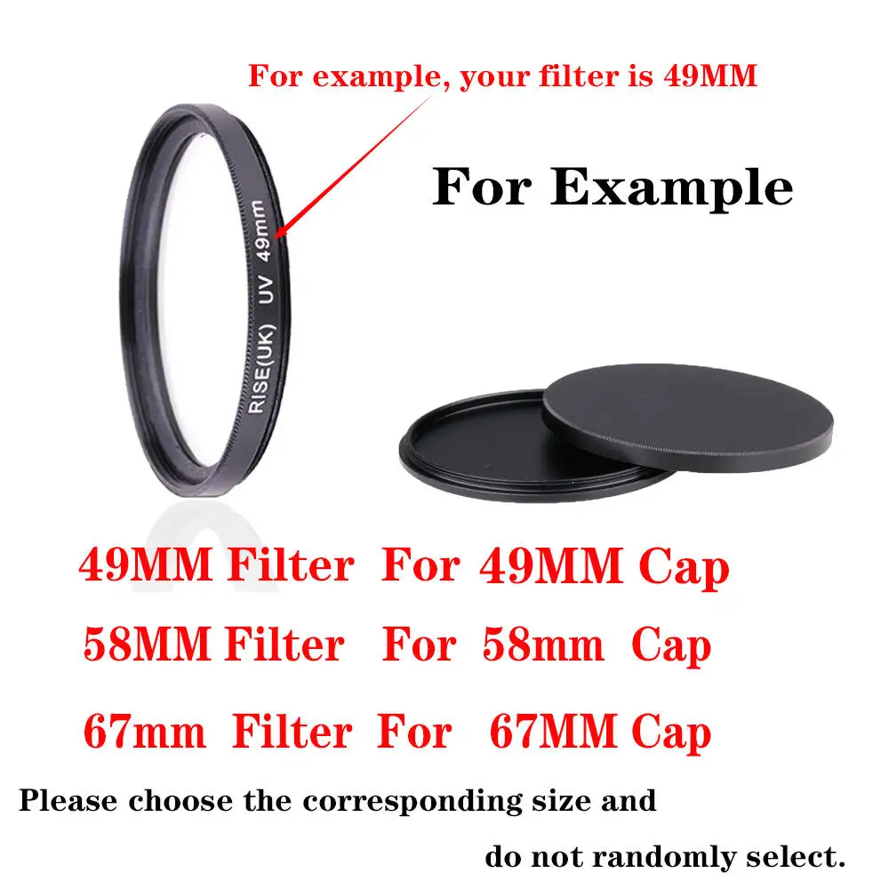 49/52/55/58/62/67/72/77/82mm Metal Filter UV FLD CPL ND  Storage Box Protector Cover Set