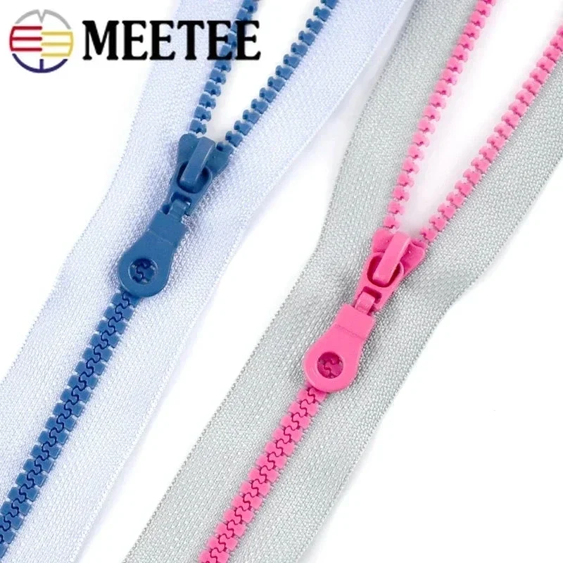 5/10/20Pcs Meetee 5# Zipper Slider for Resin Zippers Tape Clothes Pencil Bag Zip Pulls Head Repair Kit DIY Replacement Accessory