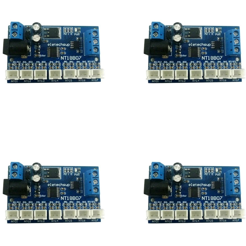 AA51 4X 7 Channel RS485 NTC Temperature Sensor Measurement MODBUS RTU Paperless Recorder PLC NT18B07