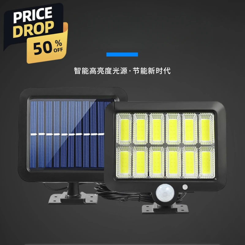 

56LED Induction Wall Light Waterproof Split Solar 100COB Separation Human Body Induction Garden Light Garage Light