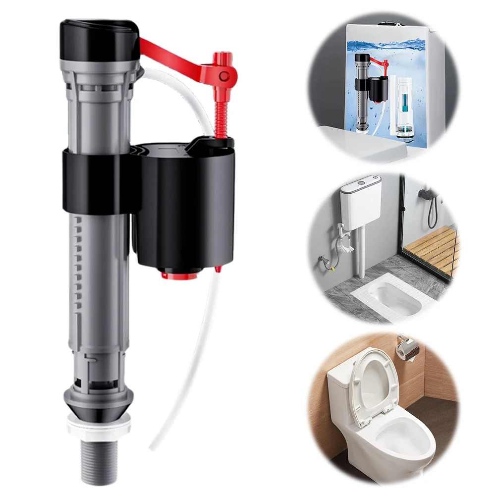 Universal Toilet Fill Valve Adjustable Height Tank and Bowl Water Control 19.5-30.5cm Toilet Fill Valve Fits Most Toilets
