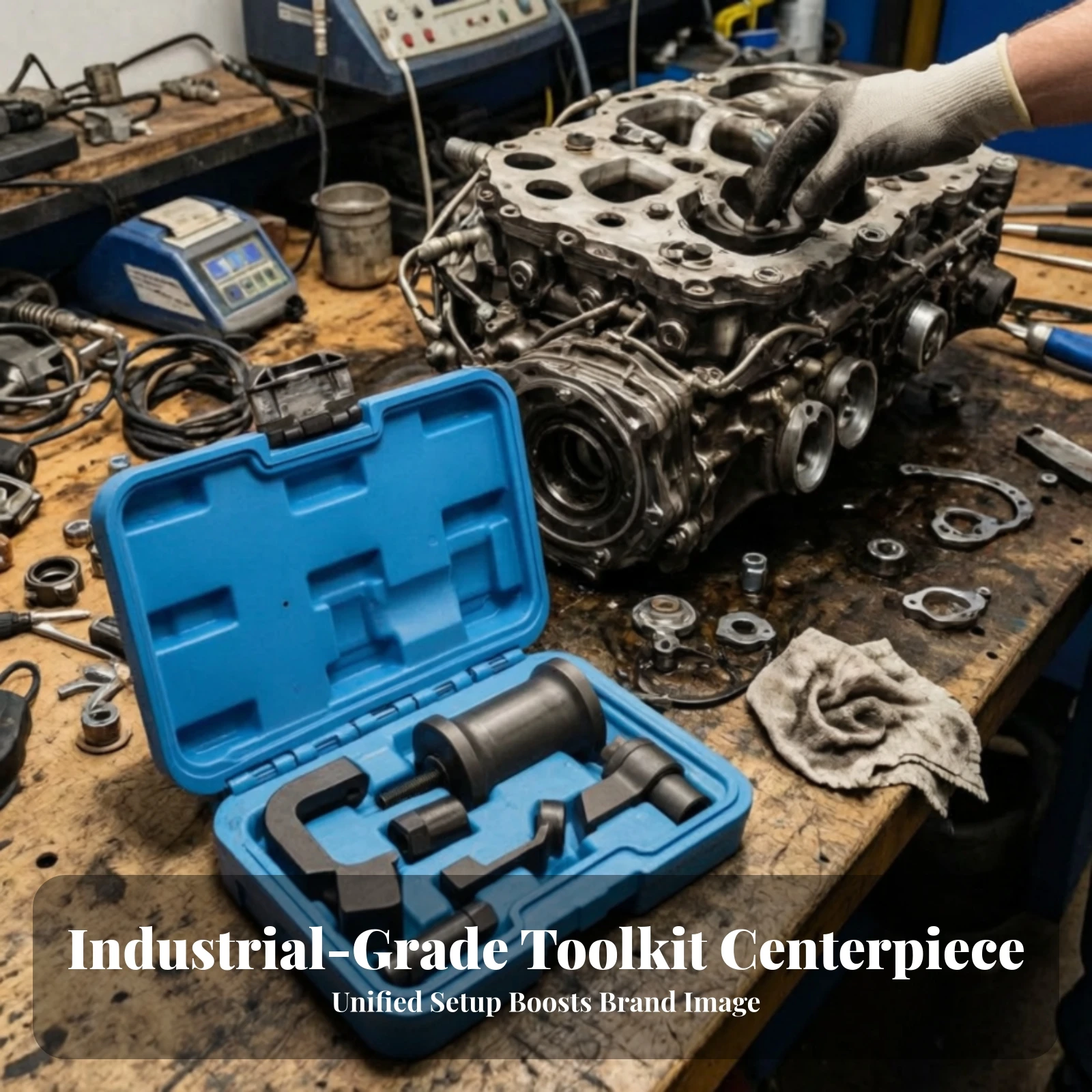 

Automotive Injector Puller Kit Hard Plastic Case Fuel Injector Puller Kit Hooked Adapters High-Strength Steel