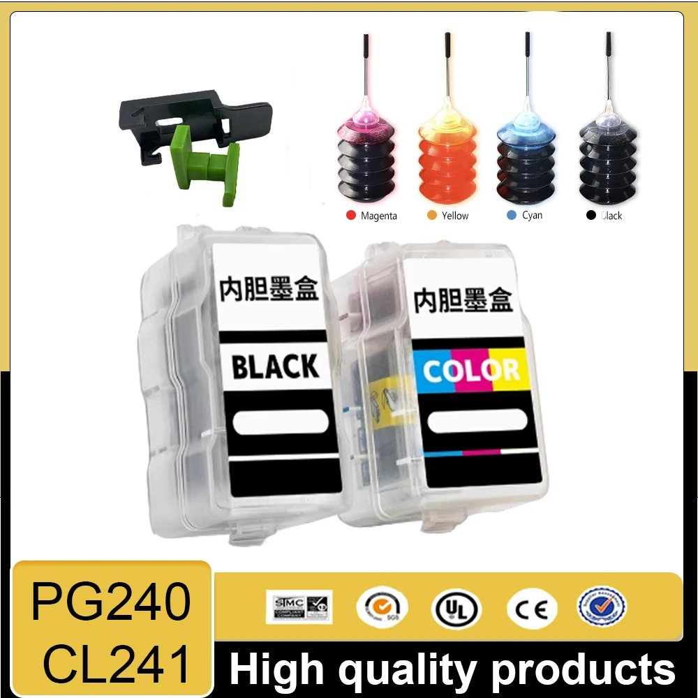 

Комплект для заправки картриджей Vilaxh PG-240 CL-241 Smart для Canon 240XL CL241XL Pixma MG2120 MG2220 MG3120 MX472 MX512 MX522 MX532