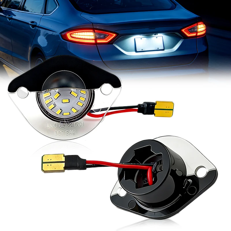2Pcs White LED License Plate Light Number Plate Lamp For Ford Mustang GT 1994 1995 1996 1997 1998 1999 2000 2001 2002 2003 2004