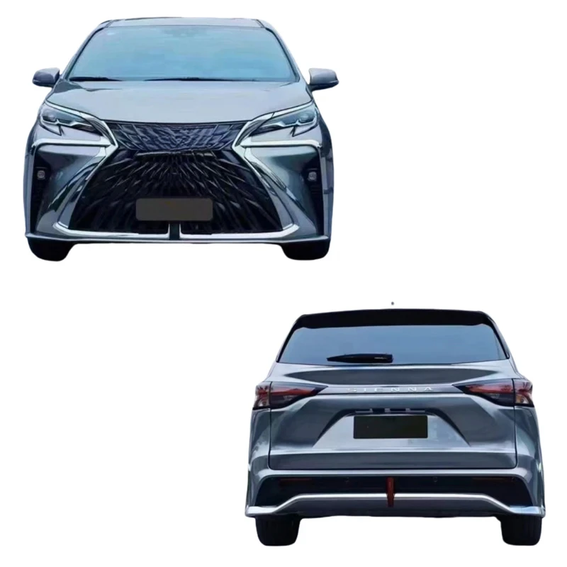 

Совершенно новая решетка переднего и заднего бампера в сборе для 2021 2022 2023 2024 Sienna Upgrade LZ200 Style Body Kit с крышкой капота двигателя A