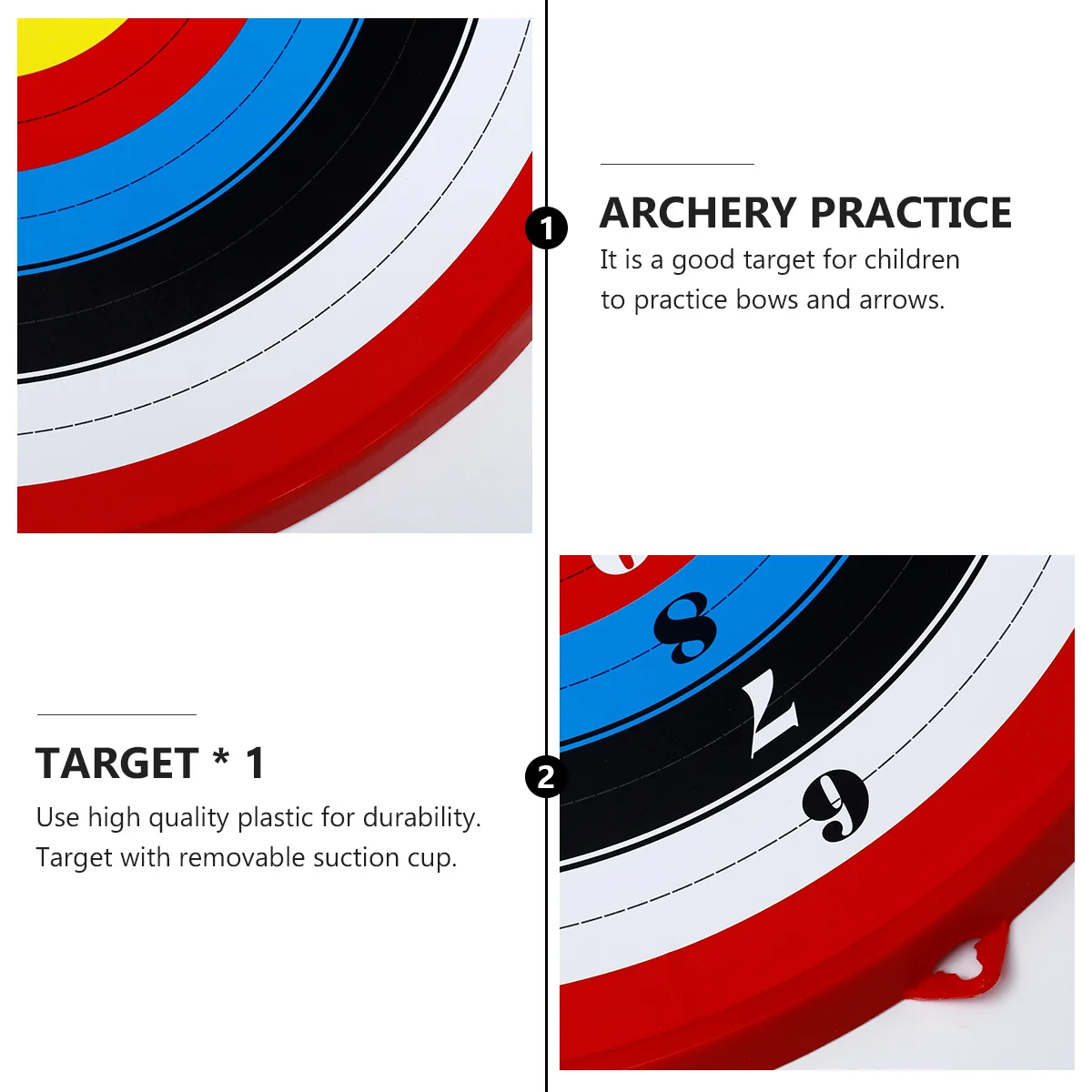 

1pc Archery For 41Cm Durable Plastic Archery Suction Target Outdoor Indoor Practice Game Arrow Equipment Play Set