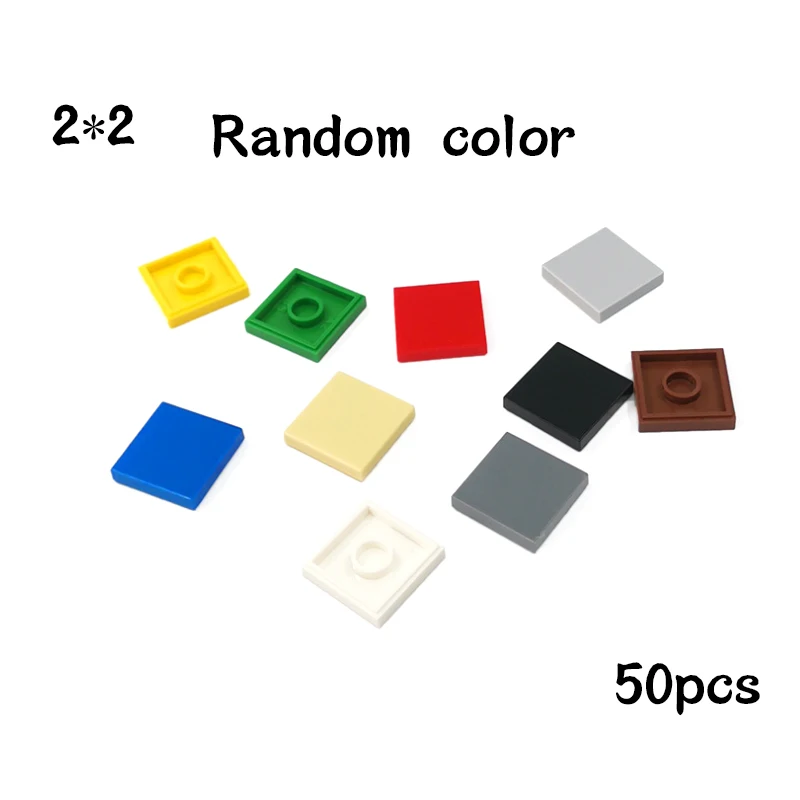 DIY Building Blocks 2*2 Figure Bricks Ceramic Tile 2x2 Educational Creative MOC Bricks 3068 Smooth Flat Tiles Toys for Children