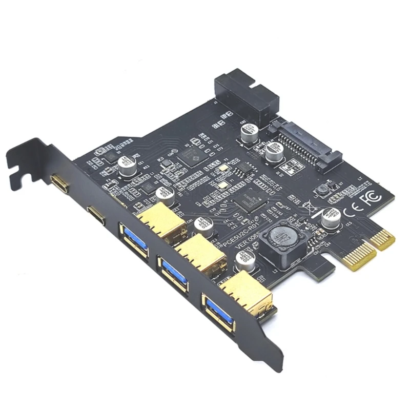 

Type USB 3.2 Gen2 PCIE Card PCI Board with Power Connector