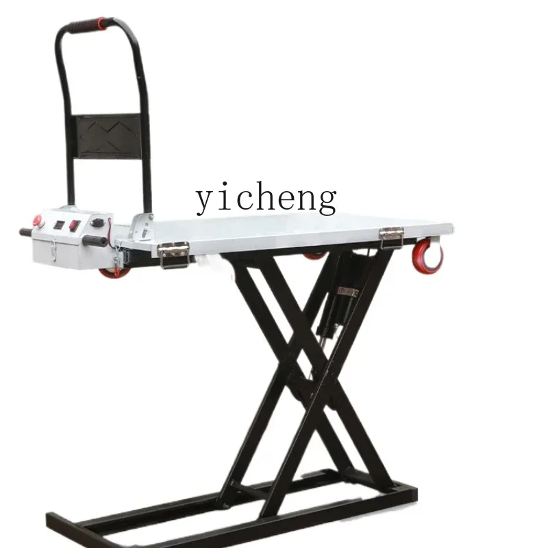 

ZK electric hydraulic lifting platform, small portable scissor lift flatbed truck