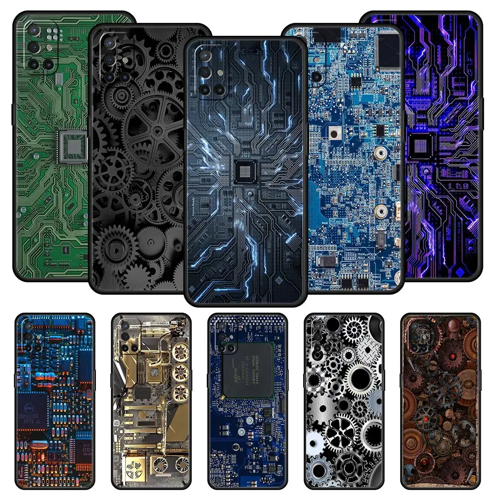 Inside motherboard Circuit board Phone Case For OnePlus 10 9 Pro 9T 10R 9R 9RT 8T 8 7 6T 7T Nord 2T CE 2 5G N200 N10 N100 Cover