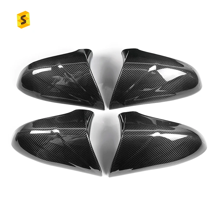 Shasha Carbon 2pcs Dry Carbon Mirrors Replacement  Car Carbon Fiber Rearview Mirror Cover For Lexs ES IS LS CT GS RC/RCF