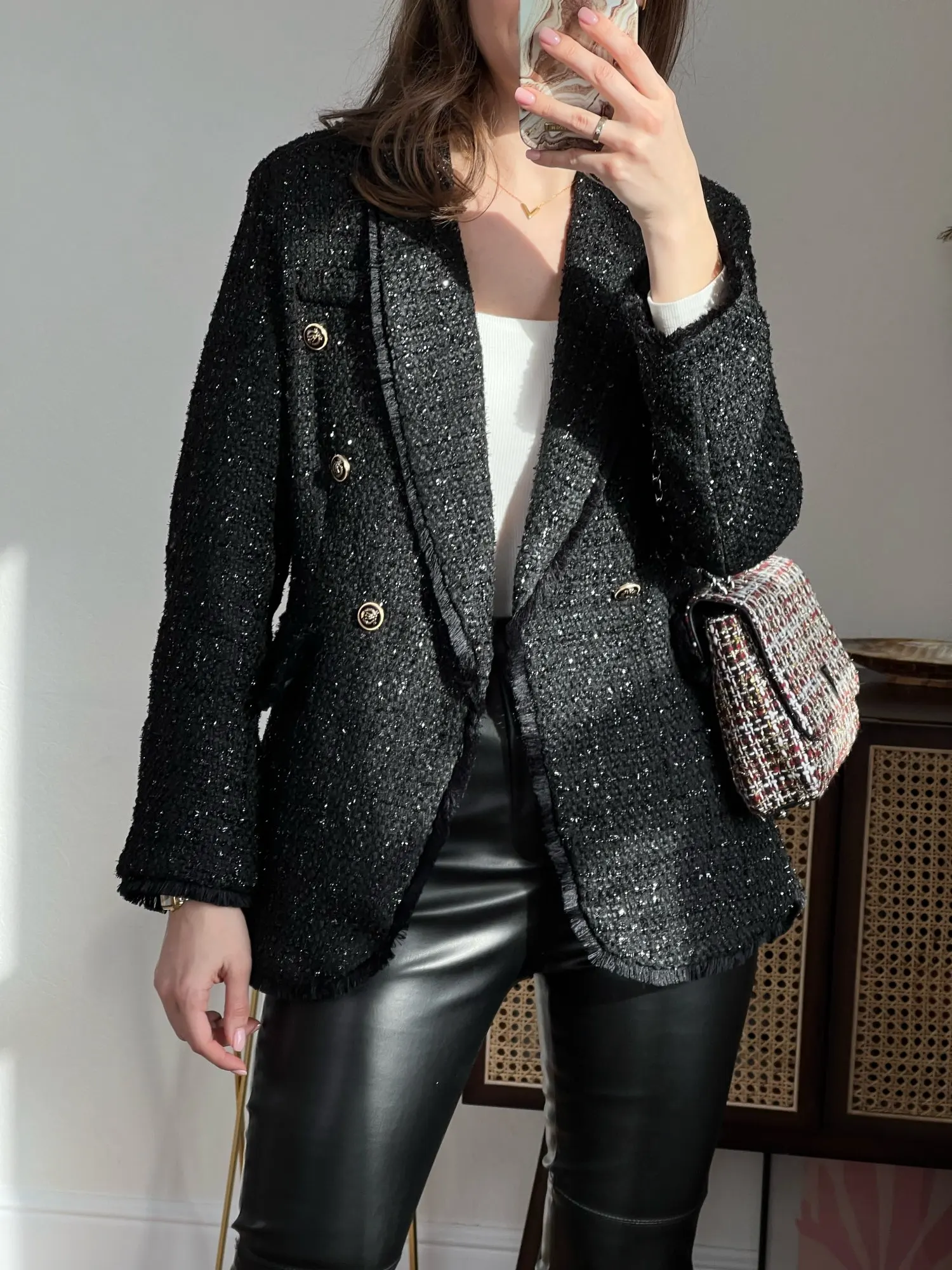 Women\'s suit jacket spring and autumn 2022 new British style black waist slim high-quality wool suit