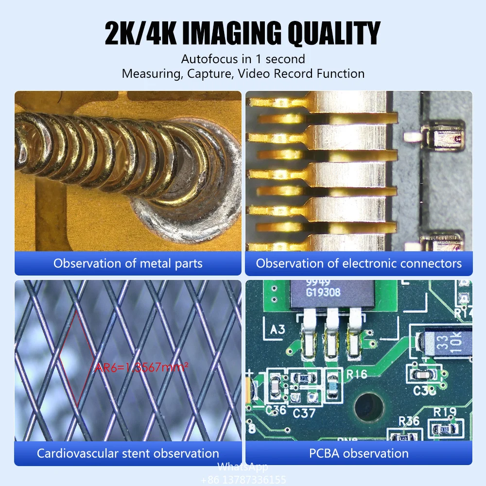 EOC Auto Focus Digital Monocular Inspect High Resolution LED PCB Electronic Circuit Board Autofocus Feature Microscope