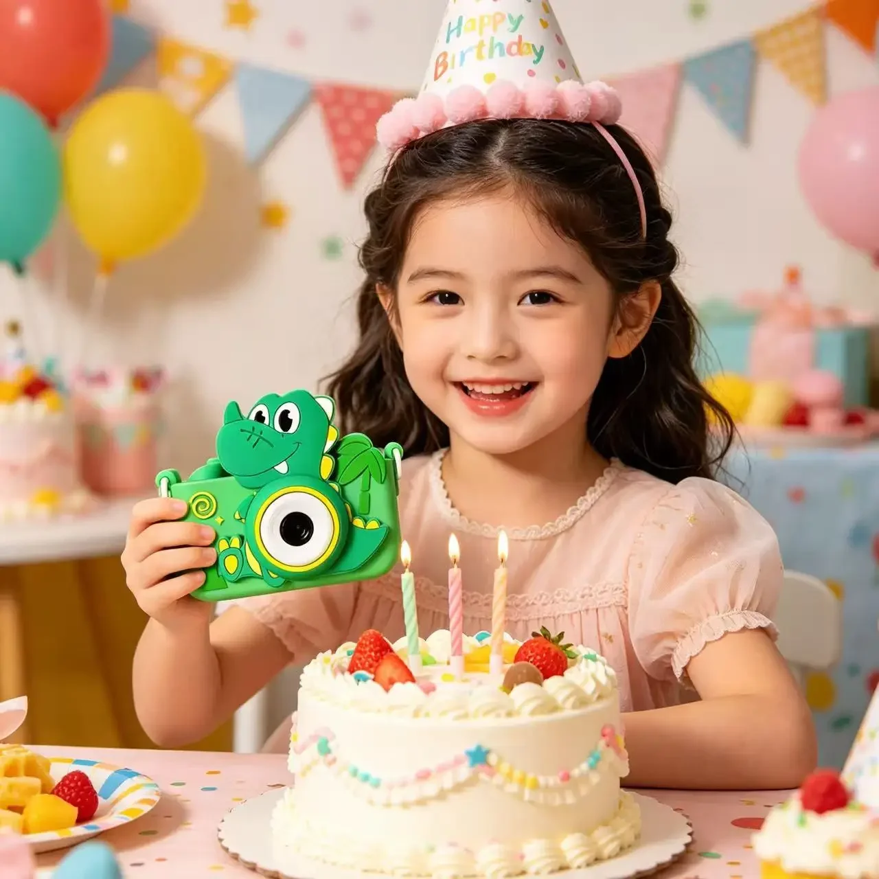 

Mini Kids Cartoon Digital Camera Support 128G Memory Photo Video Recording Portable Educational Toy Birthday Festival Gift For