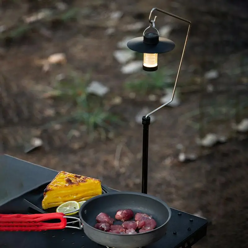 

Lantern Hangers Outdoor Camping Lantern Hanger Pole With Light Foldable Camping Lamp Rack Aluminum Alloy Lighting Bracket For