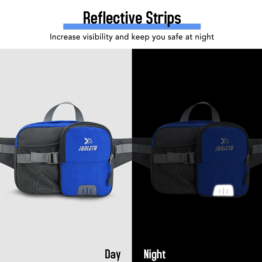 1PCS Hiking Fanny Pack Large Waist Bag for Men Women with Bottle Holder Water Resistant Lumbar Pack for Hiking Camping Fishing