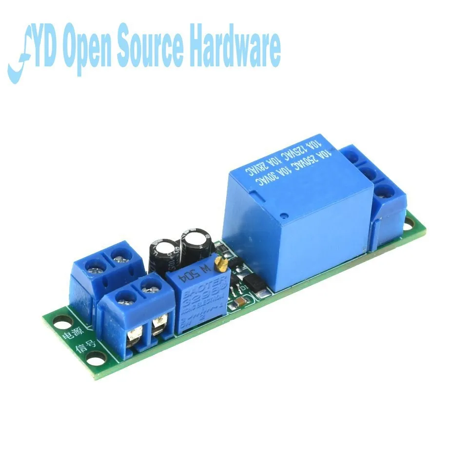 5V 12V Delay Relay Module Automobile Start Delay Switch With Optocoupler Signal Trigger Adjustable Time