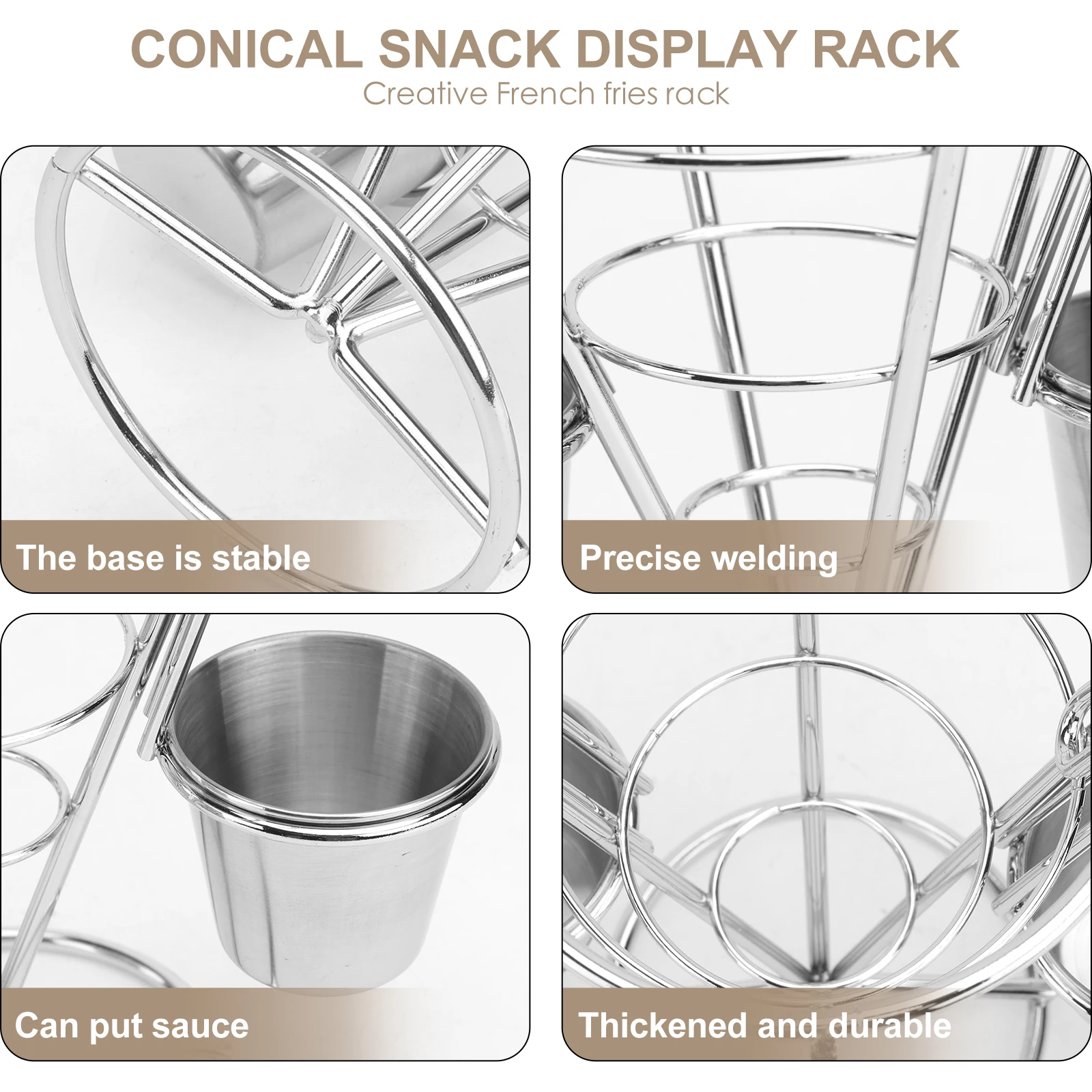 

Rack Fried Chicken Display Stand Kitchen Utensils French Fries Basket Kitchenware Cup