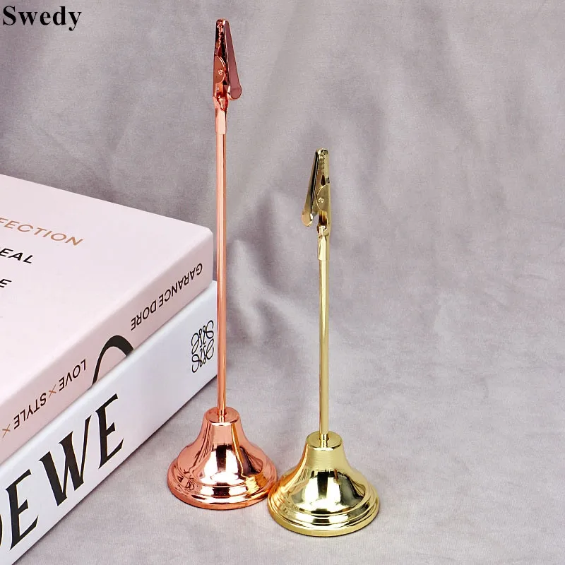 Metal Wedding Photo Picture Clip Stand Table Place Card Holder Restaurant Menu Paper Sign Holder Display Stand