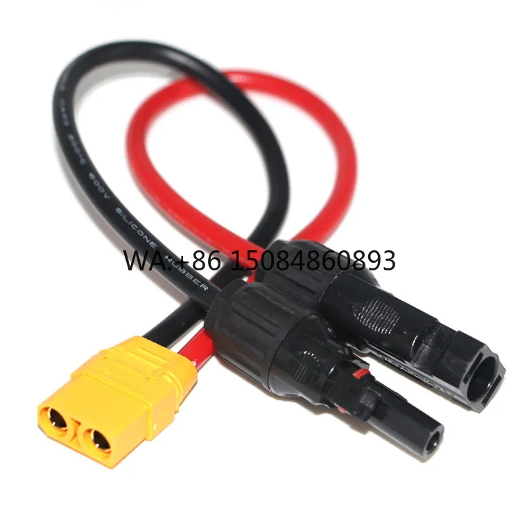 

Customized Solar Connector to XT90H Connector Cable Solar Panel Adapter Cable Red and Black PV Cable for PV System