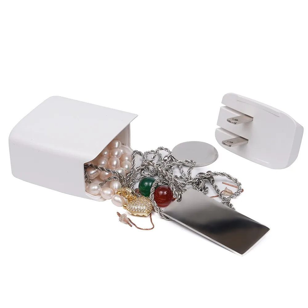 Funny Prank Fake Charger Plug Disguised Pill Box Hidden Storage Novelty Safety Organizer for Small Items Travel Home